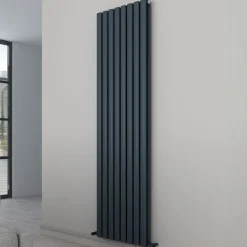 Carisa Tallis Oval Double Panel Vertical Aluminium Radiator