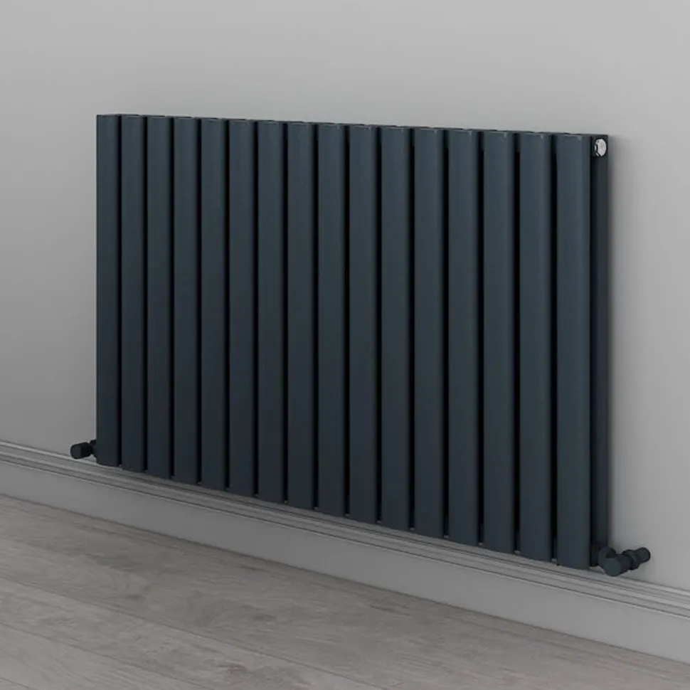 Carisa Tallis Oval Double Panel Horizontal Aluminium Radiator