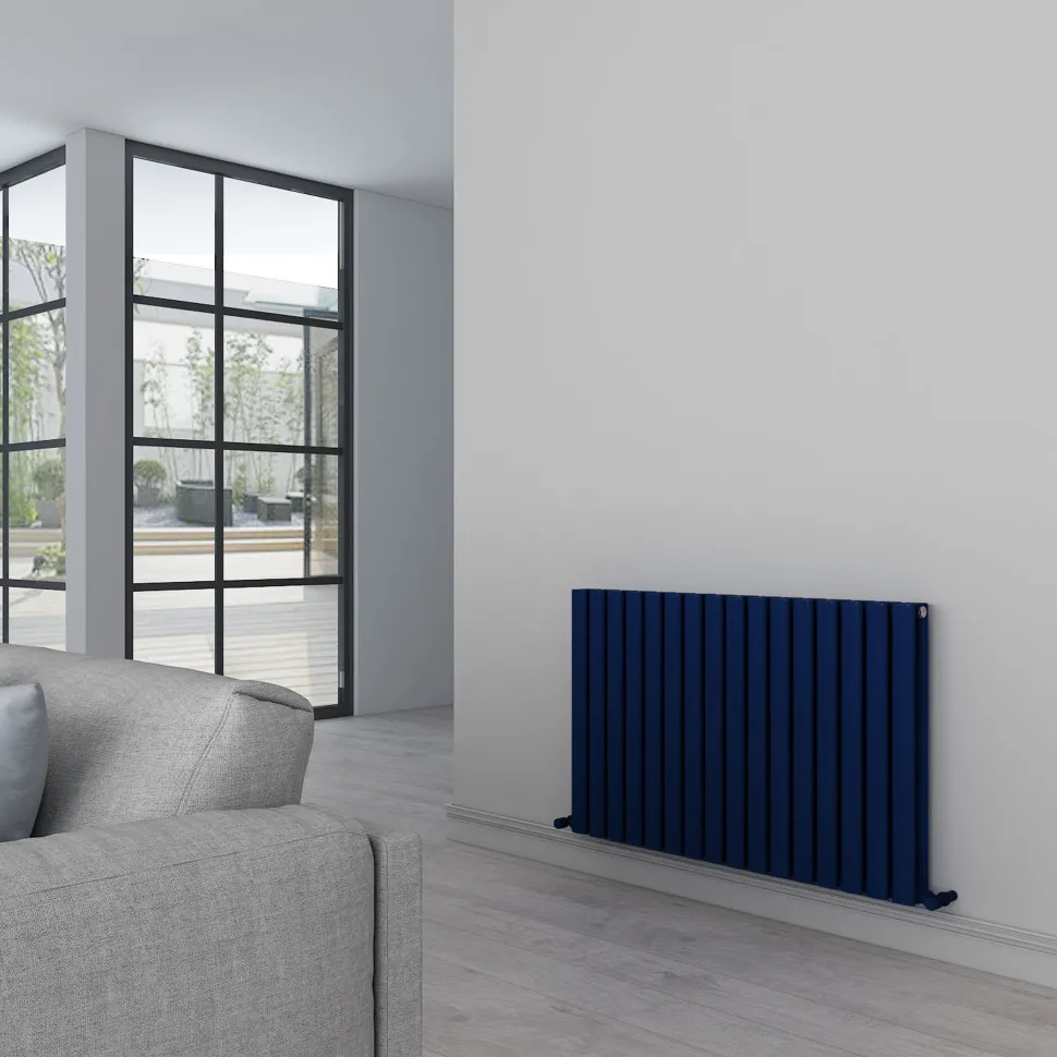 Carisa Tallis Oval Double Panel Horizontal Aluminium Radiator