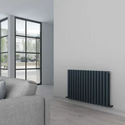 Carisa Tallis Oval Double Panel Horizontal Aluminium Radiator