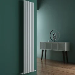 Carisa Tallis Oval Single Panel Vertical Aluminium Radiator