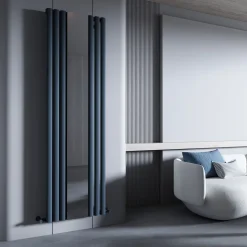 Carisa Tallis Vertical Single Panel Mirror Aluminium Radiator - 1800 x 550mm