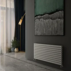 Carisa Tallis XL Oval Double Panel Horizontal Aluminium Radiator