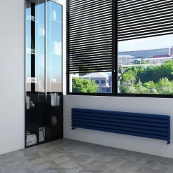 Carisa Tallis XL Oval Double Panel Horizontal Aluminium Radiator
