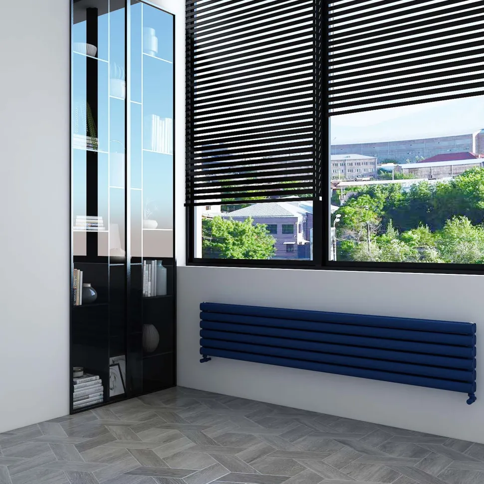 Carisa Tallis XL Oval Double Panel Horizontal Aluminium Radiator
