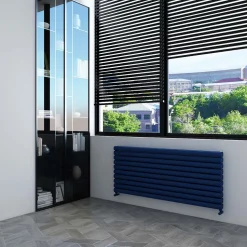 Carisa Tallis XL Oval Double Panel Horizontal Aluminium Radiator