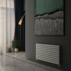 Carisa Tallis XL Oval Double Panel Horizontal Aluminium Radiator