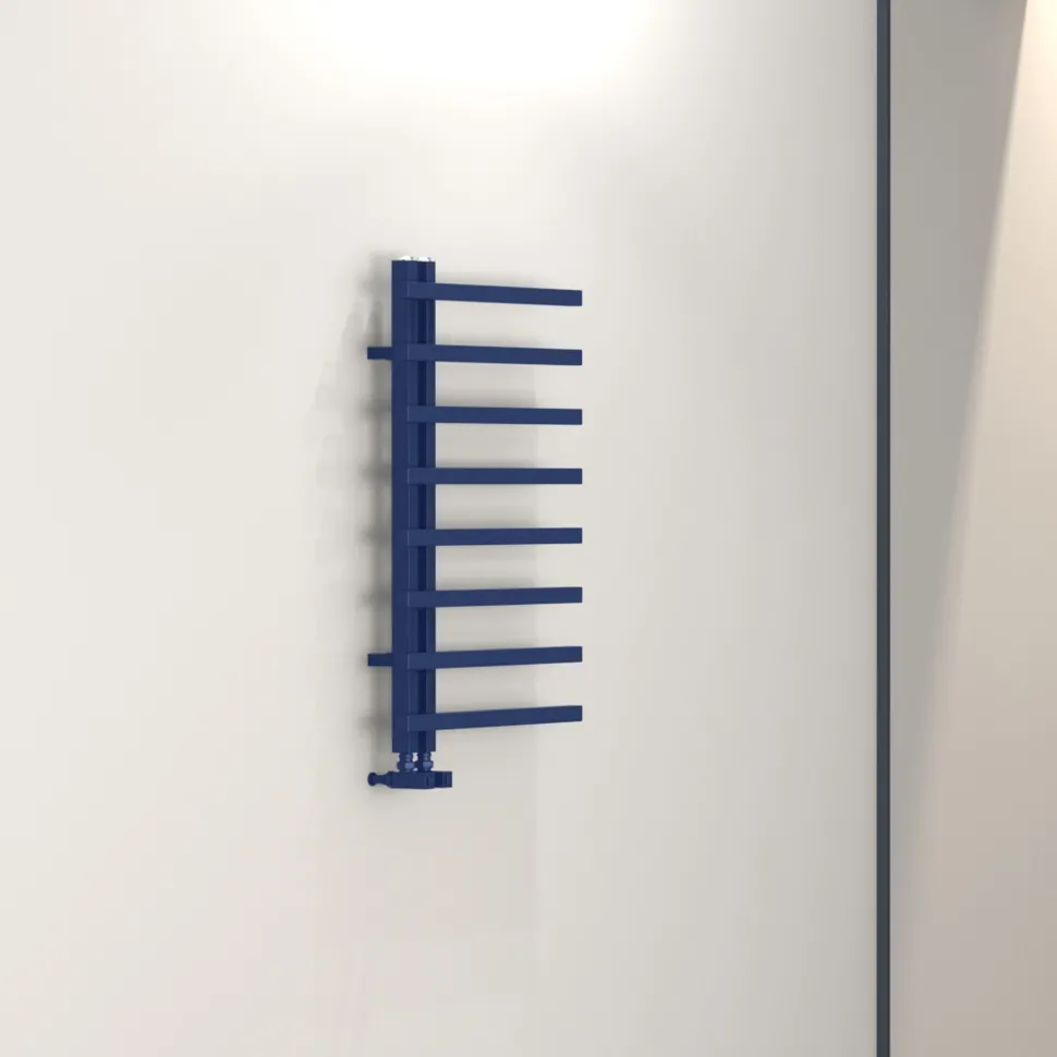 Carisa Terra L Offset Aluminium Heated Towel Rail
