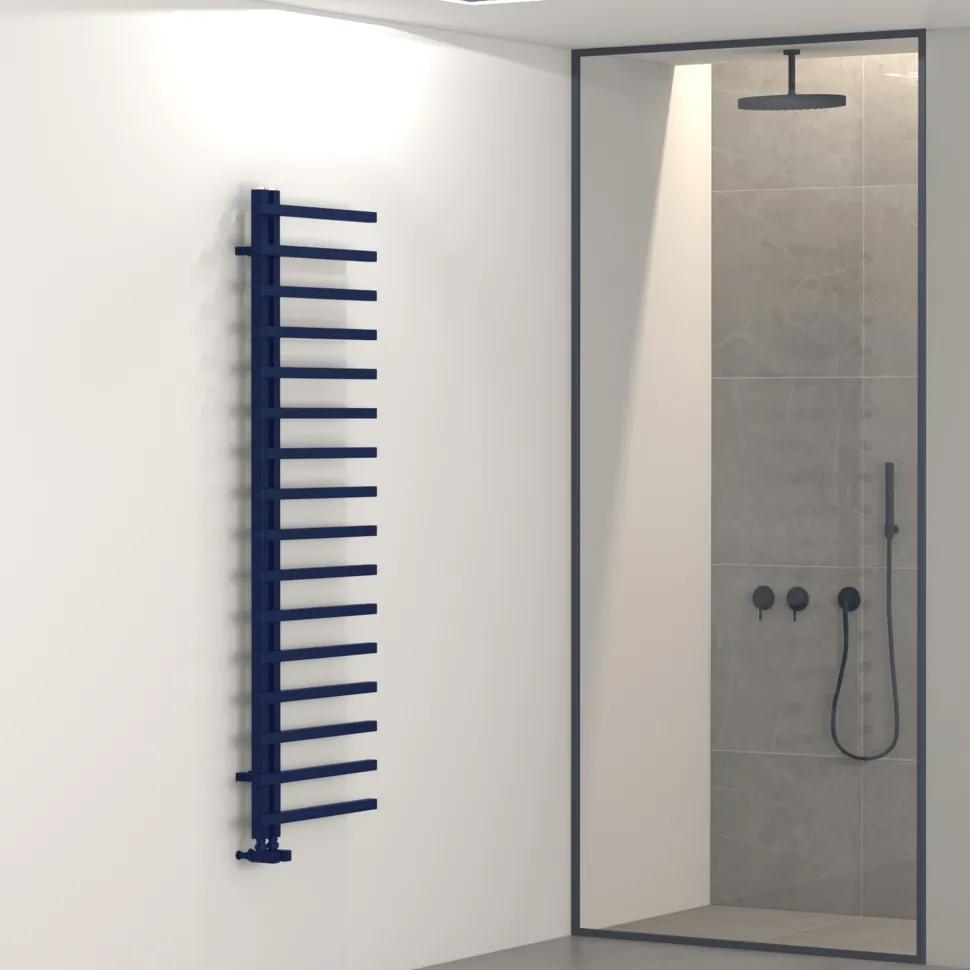 Carisa Terra L Offset Aluminium Heated Towel Rail