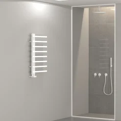 Carisa Terra L Offset Aluminium Heated Towel Rail