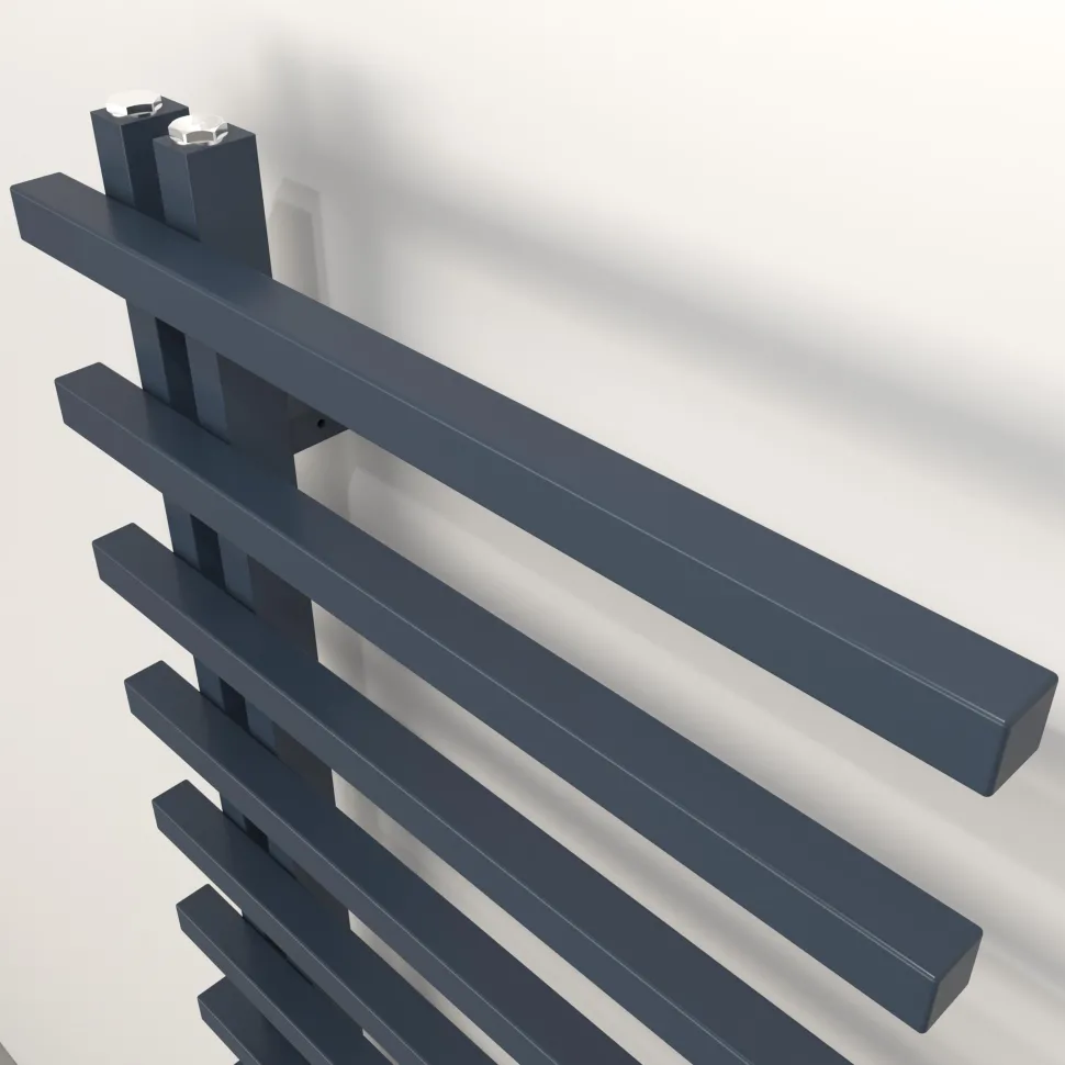 Carisa Terra L Offset Aluminium Heated Towel Rail