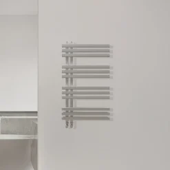 Carisa Terra Offset Aluminium Heated Towel Rail