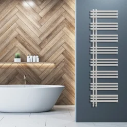 Carisa Terra Offset Aluminium Heated Towel Rail