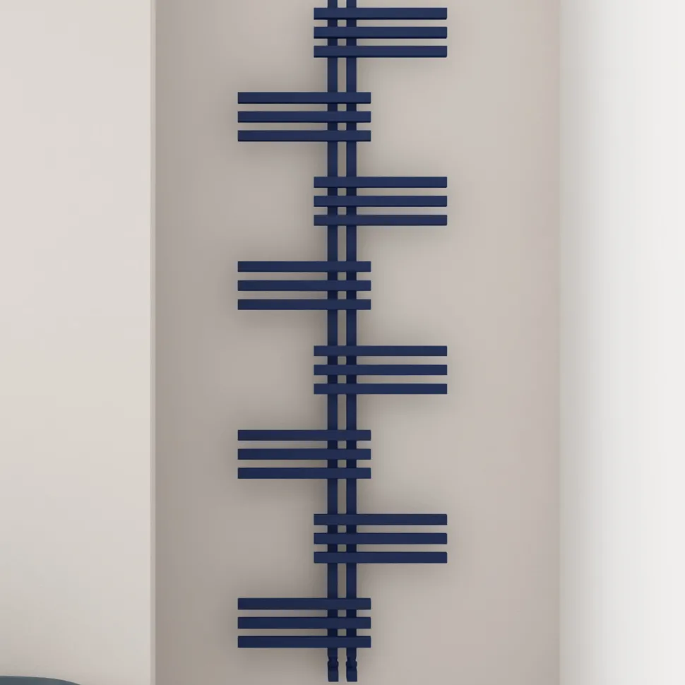 Carisa Unico Offset Aluminium Designer Heated Towel Rail