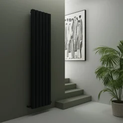 Carisa Vesta Oval Single Panel Vertical Aluminium Radiator