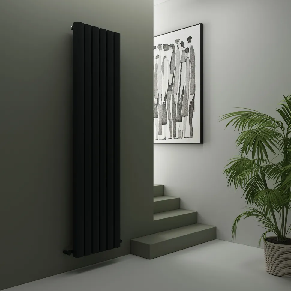 Carisa Vesta Oval Single Panel Vertical Aluminium Radiator
