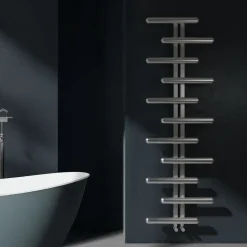 Carisa Vivi Offset Stainless Steel Designer Heated Towel Rail