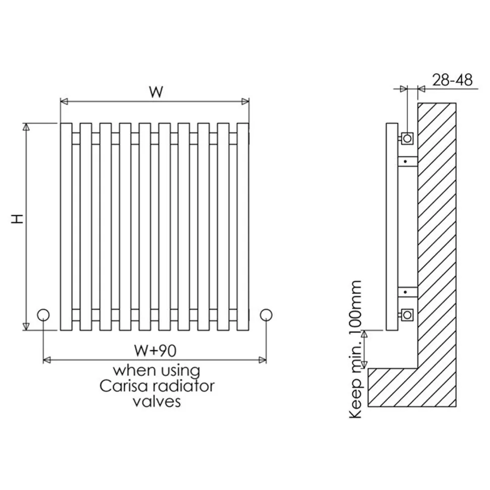 Carisa Zara Horizontal Designer Radiator