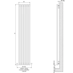 Carisa Zara Vertical Designer Radiator