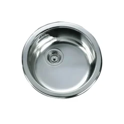 Clearwater Arco Round Single Bowl Brushed Stainless Steel Sink - 440 x 440mm