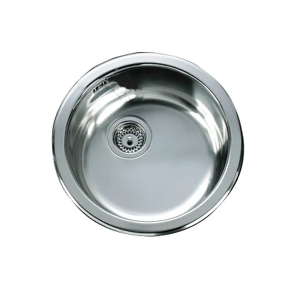 Clearwater Arco Round Single Bowl Brushed Stainless Steel Sink - 440 x 440mm