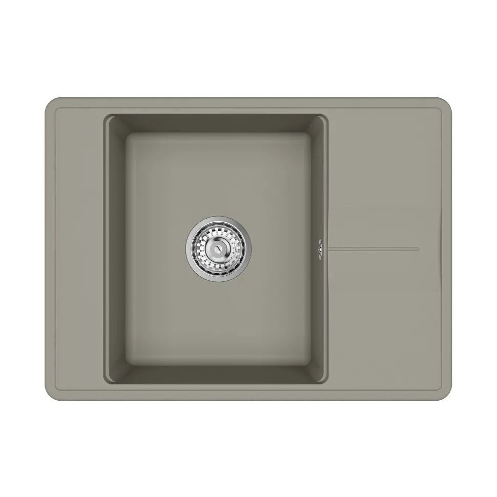 Clearwater Arina 1 Bowl Granite Composite Kitchen Sink with Reversible Drainer - 670 x 500mm