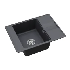 Clearwater Arina 1 Bowl Granite Composite Kitchen Sink with Reversible Drainer - 670 x 500mm