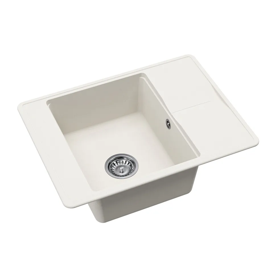 Clearwater Arina 1 Bowl Granite Composite Kitchen Sink with Reversible Drainer - 670 x 500mm