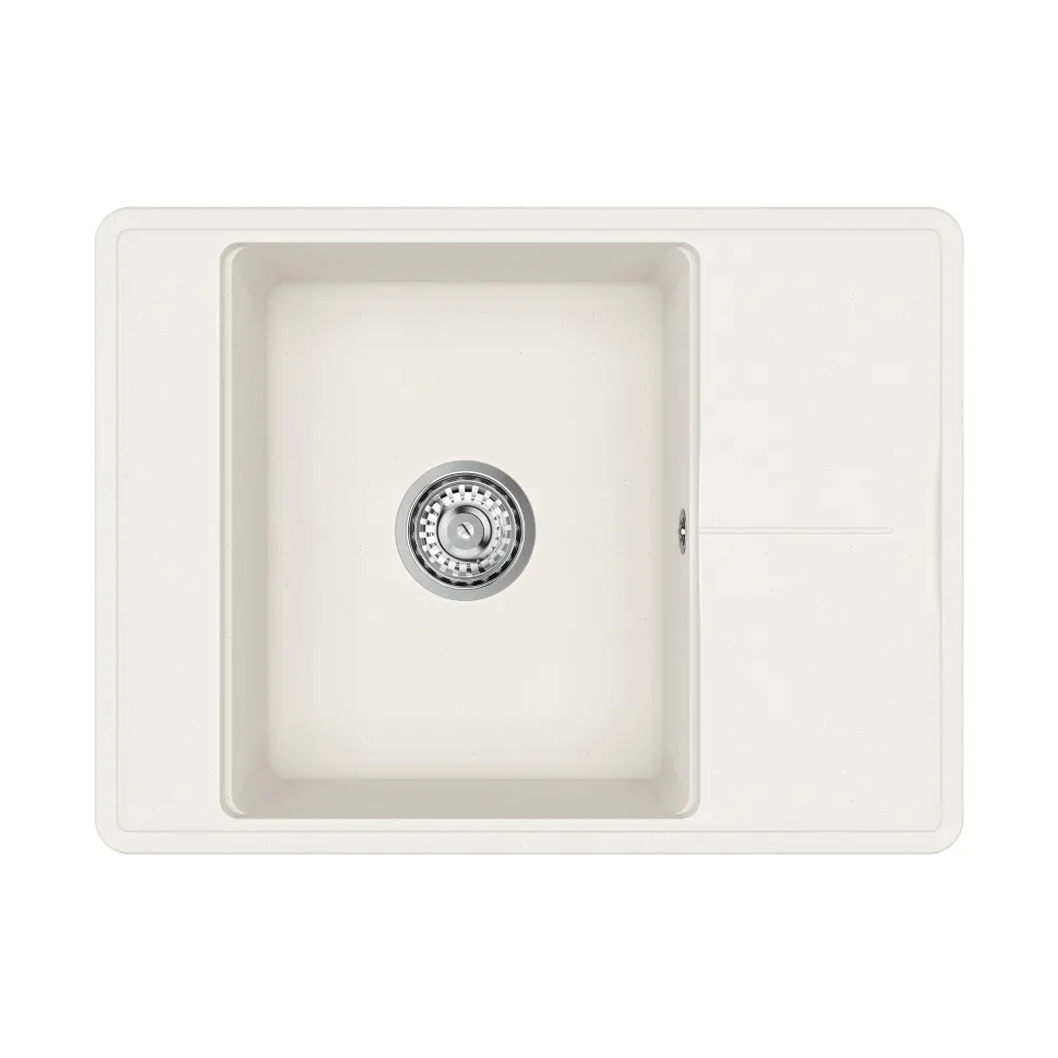 Clearwater Arina 1 Bowl Granite Composite Kitchen Sink with Reversible Drainer - 670 x 500mm