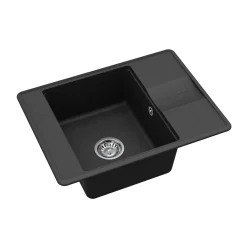 Clearwater Arina 1 Bowl Granite Composite Kitchen Sink with Reversible Drainer - 670 x 500mm