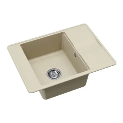 Clearwater Arina 1 Bowl Granite Composite Kitchen Sink with Reversible Drainer - 670 x 500mm