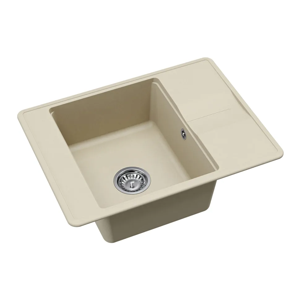 Clearwater Arina 1 Bowl Granite Composite Kitchen Sink with Reversible Drainer - 670 x 500mm