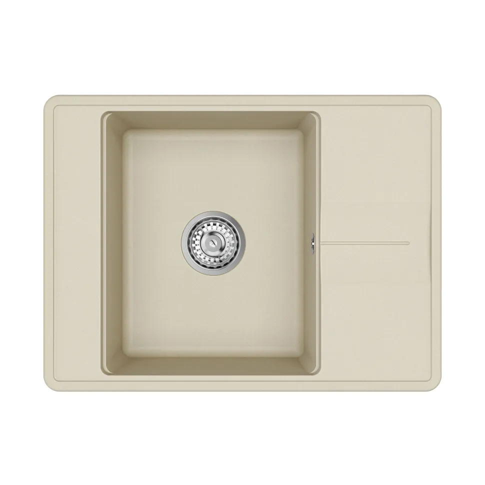 Clearwater Arina 1 Bowl Granite Composite Kitchen Sink with Reversible Drainer - 670 x 500mm