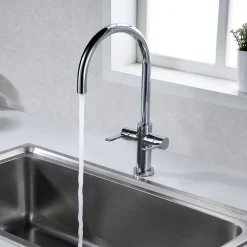 Clearwater Auva Twin Lever Mono Kitchen Mixer Tap