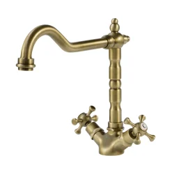 Clearwater Baroc Twin Crosshead Mono Sink Mixer with Swivel Spout