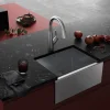 Clearwater Belfast Brushed Stainless Steel Kitchen Sink & Waste - 600 x 465mm