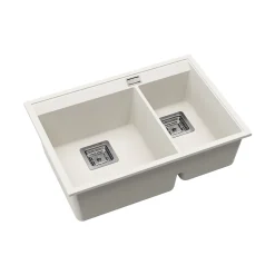 Clearwater Capri 1.75 Bowl Granite Composite Inset/Undermount Kitchen Sink - 650 x 455mm