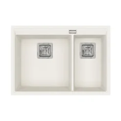 Clearwater Capri 1.75 Bowl Granite Composite Inset/Undermount Kitchen Sink - 650 x 455mm
