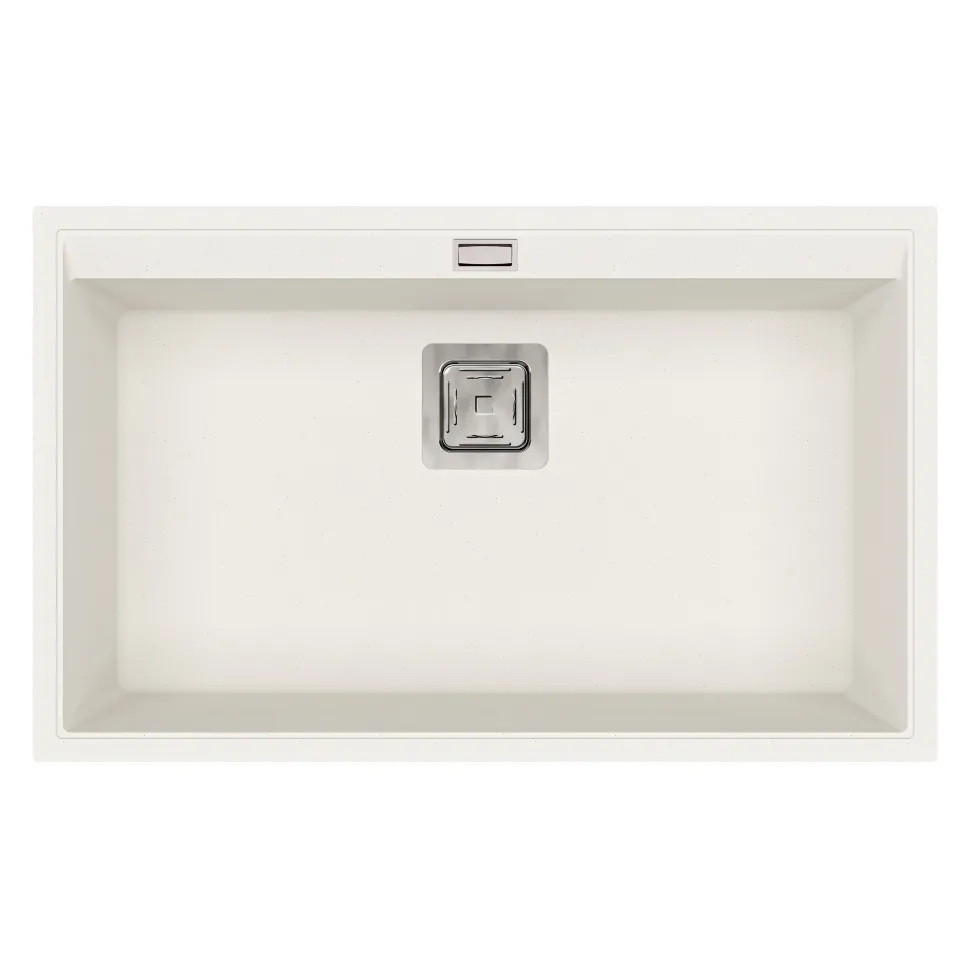 Clearwater Capri 1 Bowl Granite Composite Inset/Undermount Kitchen Sink - 740 x 455mm