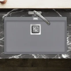 Clearwater Capri 1 Bowl Granite Composite Inset/Undermount Kitchen Sink - 740 x 455mm