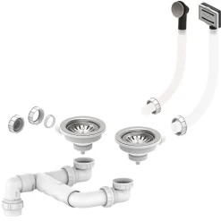 Clearwater Double Bowl Waste Kit