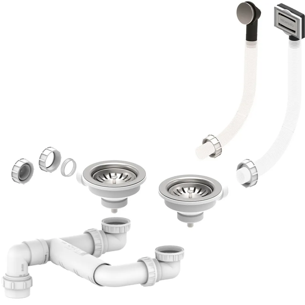 Clearwater Double Bowl Waste Kit