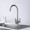 Clearwater Eclipse Triple Lever Mono Kitchen Mixer and Cold Filtered Water Tap - Polished Chrome