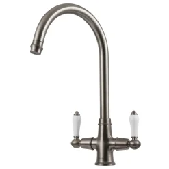 Clearwater Elegance Twin Lever Mono Sink Mixer with Swivel Spout