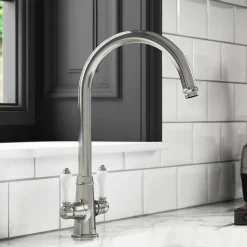 Clearwater Elegance Twin Lever Mono Sink Mixer with Swivel Spout