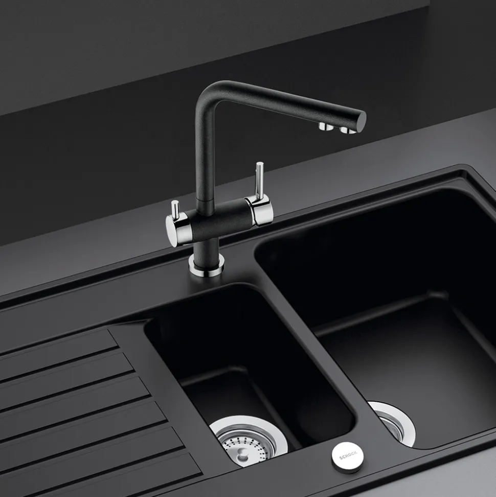 Clearwater Hydra Filtered Mono Kitchen Mixer with Ultrapure Cartridge – Chrome & Nero