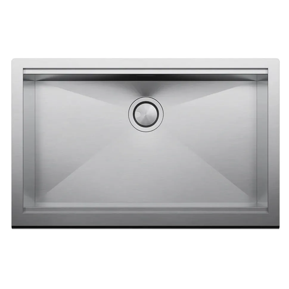 Clearwater Infinity Smart Butler Large Single Bowl Brushed Stainless Steel Kitchen Sink & Waste - 800 x 510mm