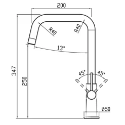 Clearwater Jovian Single Lever Mono Kitchen Mixer Tap