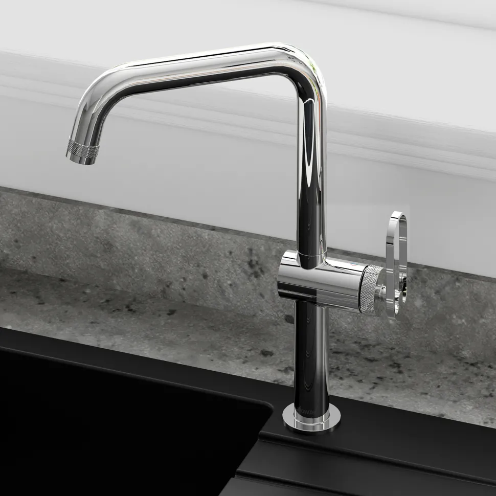 Clearwater Juno WRAS Approved Single Lever Industrial-Style Mono Kitchen Mixer Tap