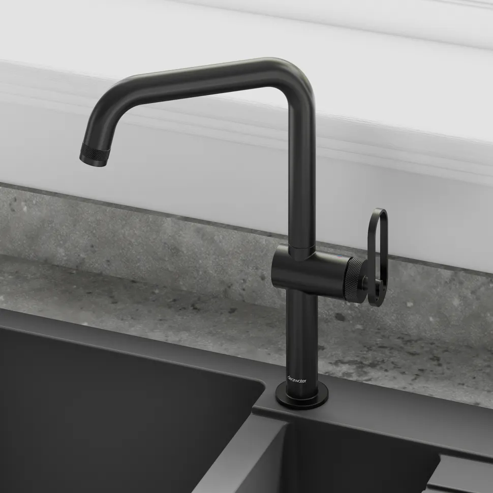 Clearwater Juno WRAS Approved Single Lever Industrial-Style Mono Kitchen Mixer Tap